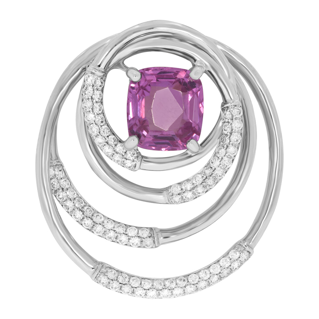 Orbit Pink Sapphire Pendant