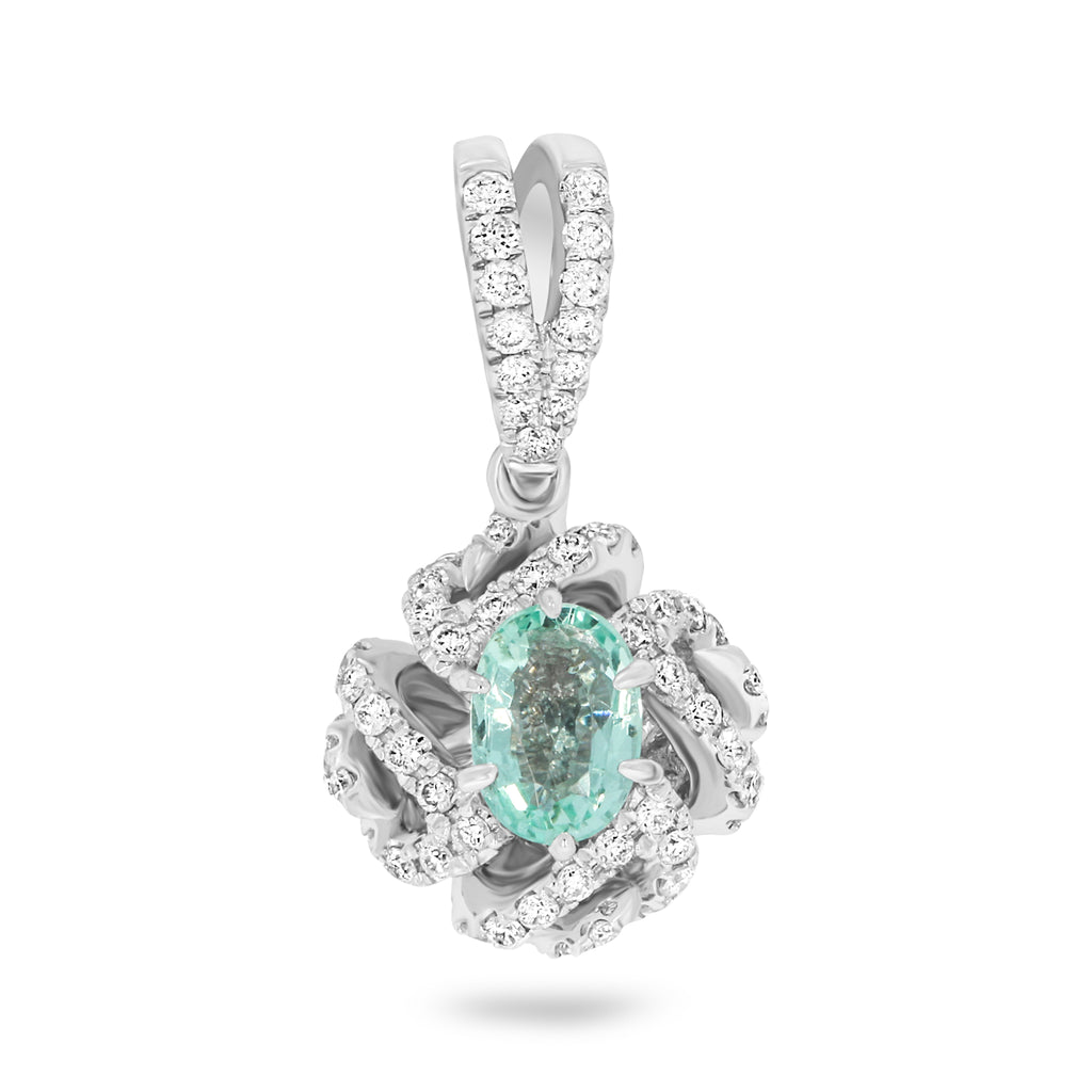 Clasp Emerald Pendant