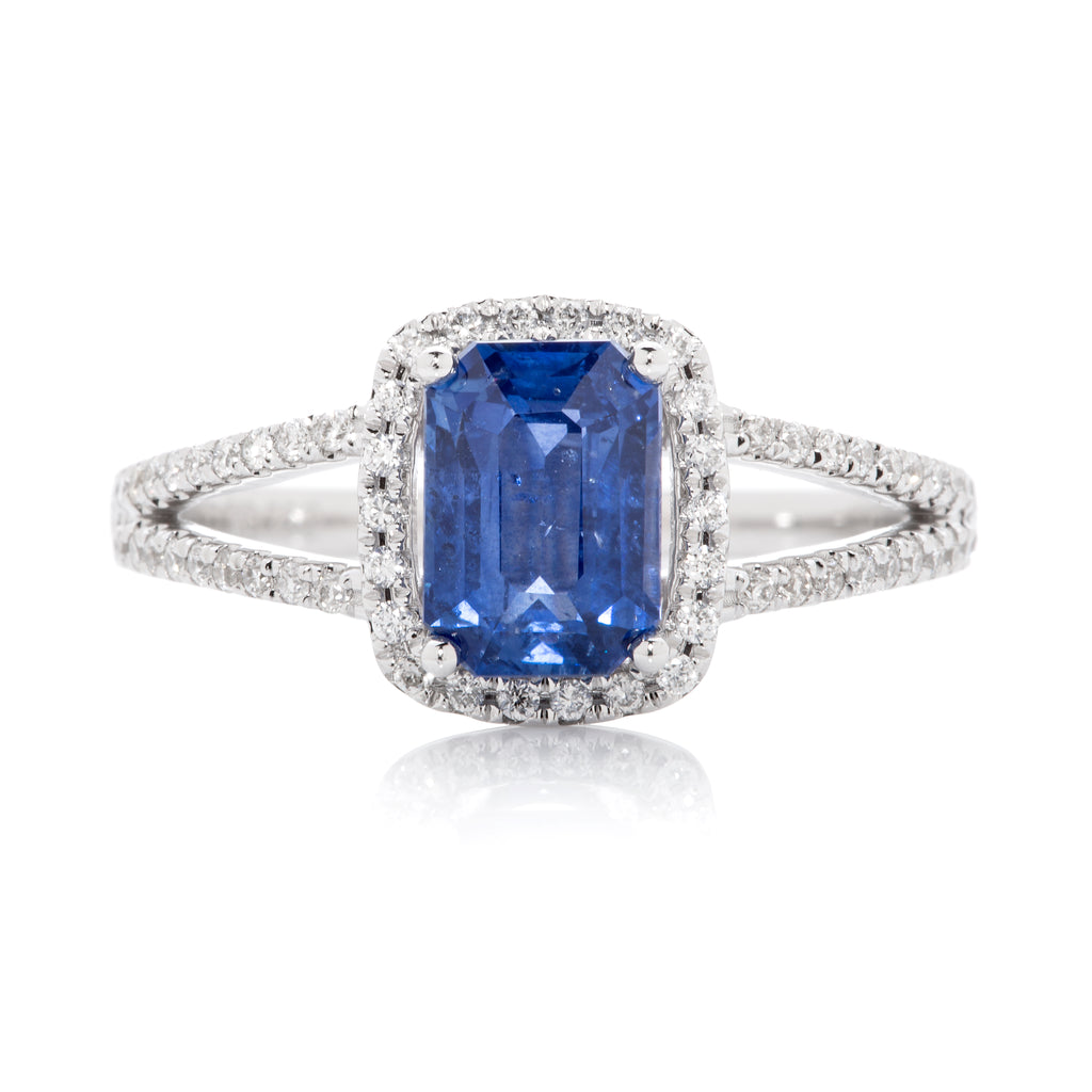 Halo Sapphire Ring
