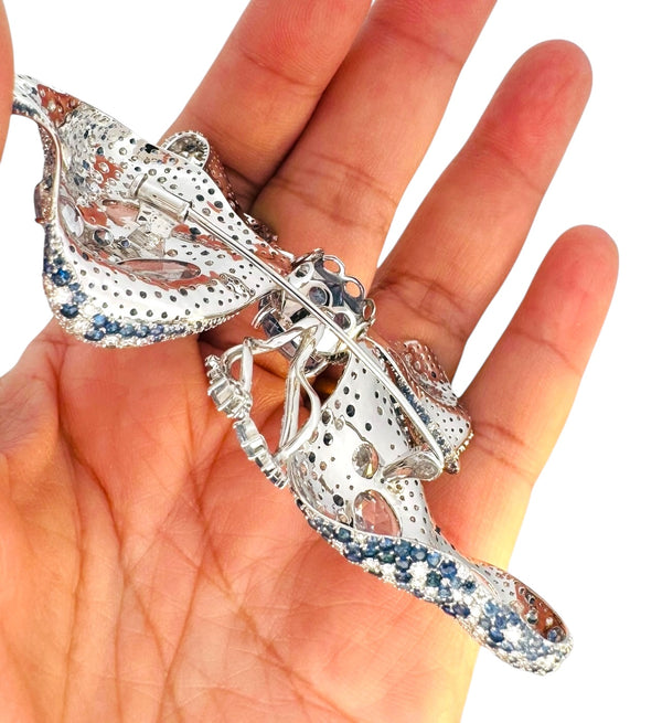 SAPPHIRE BUTTERLY BROOCH