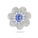 Dreaming Blue Sapphire Flower Ring