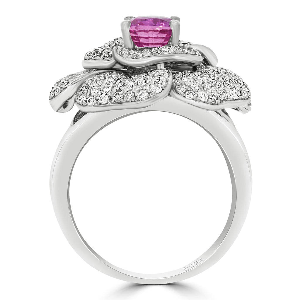 Dreaming Pink Sapphire Flower Ring