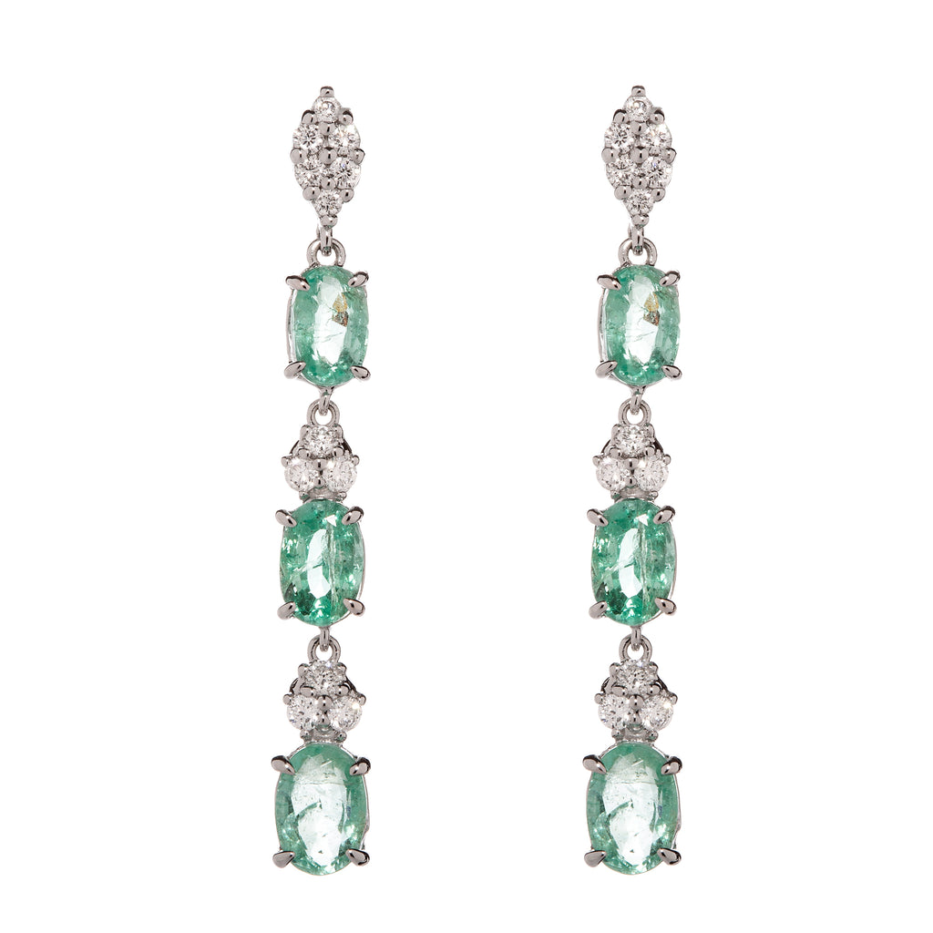 Cascading Emerald Earrings