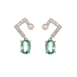 Crane Emerald Earrings
