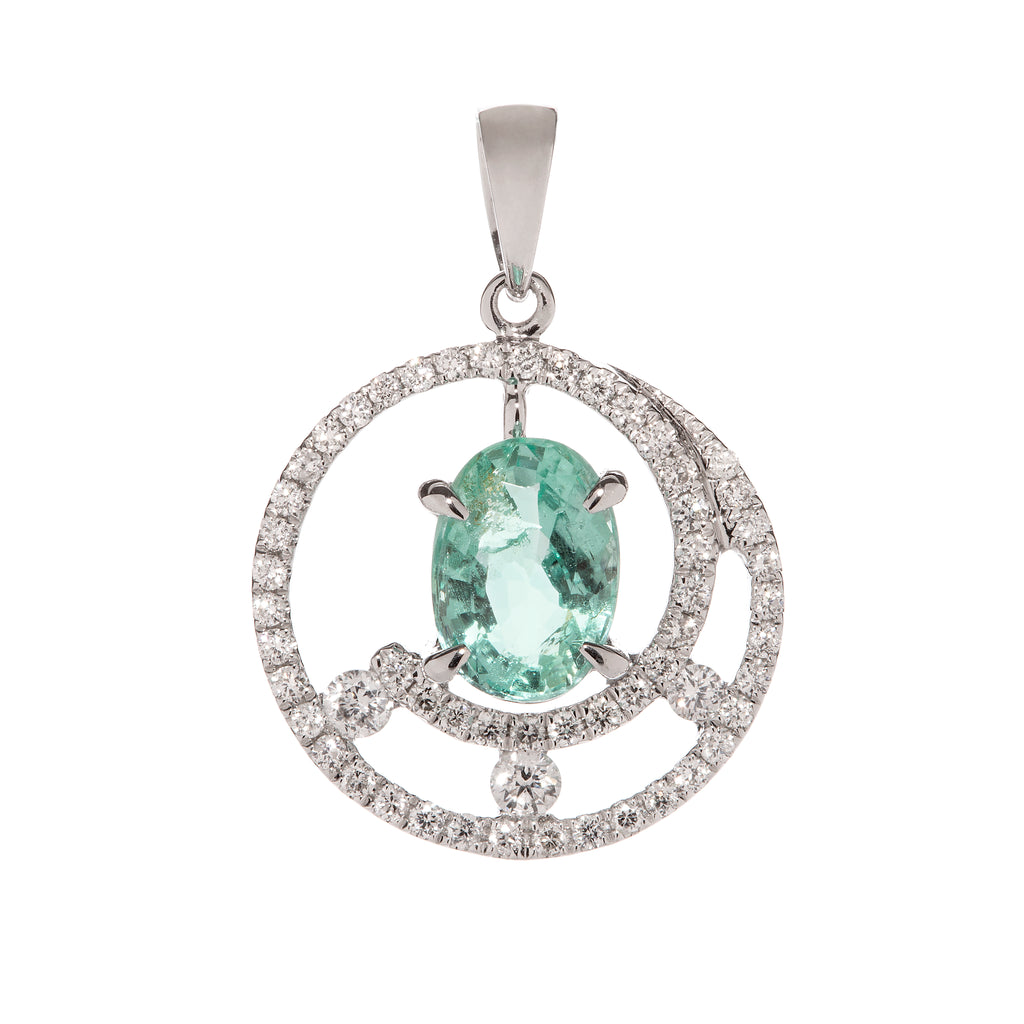 Dewdrop Emerald Pendant