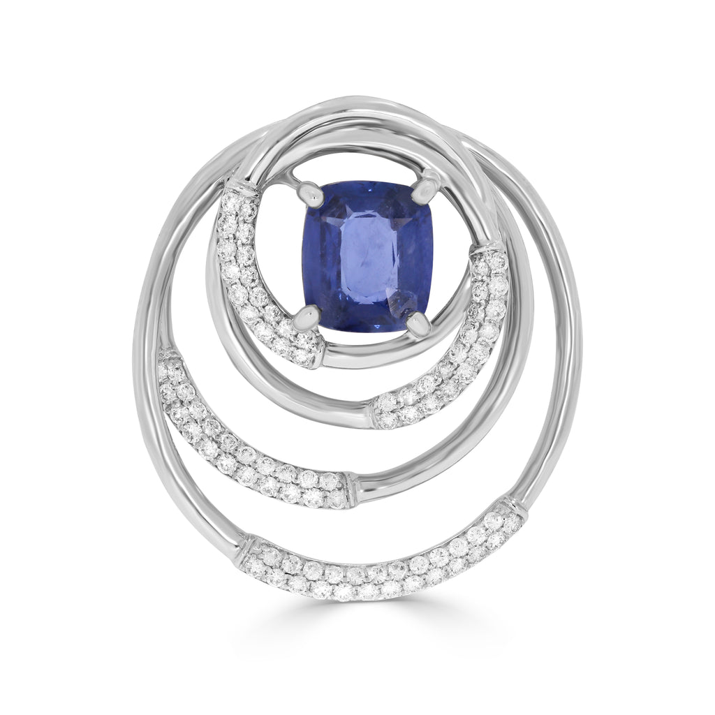 Orbit Blue Sapphire Pendant