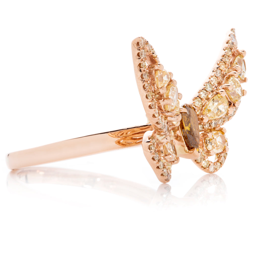 Butterfly Ring Rose Gold