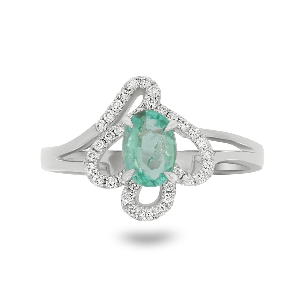 Clover Emerald Ring