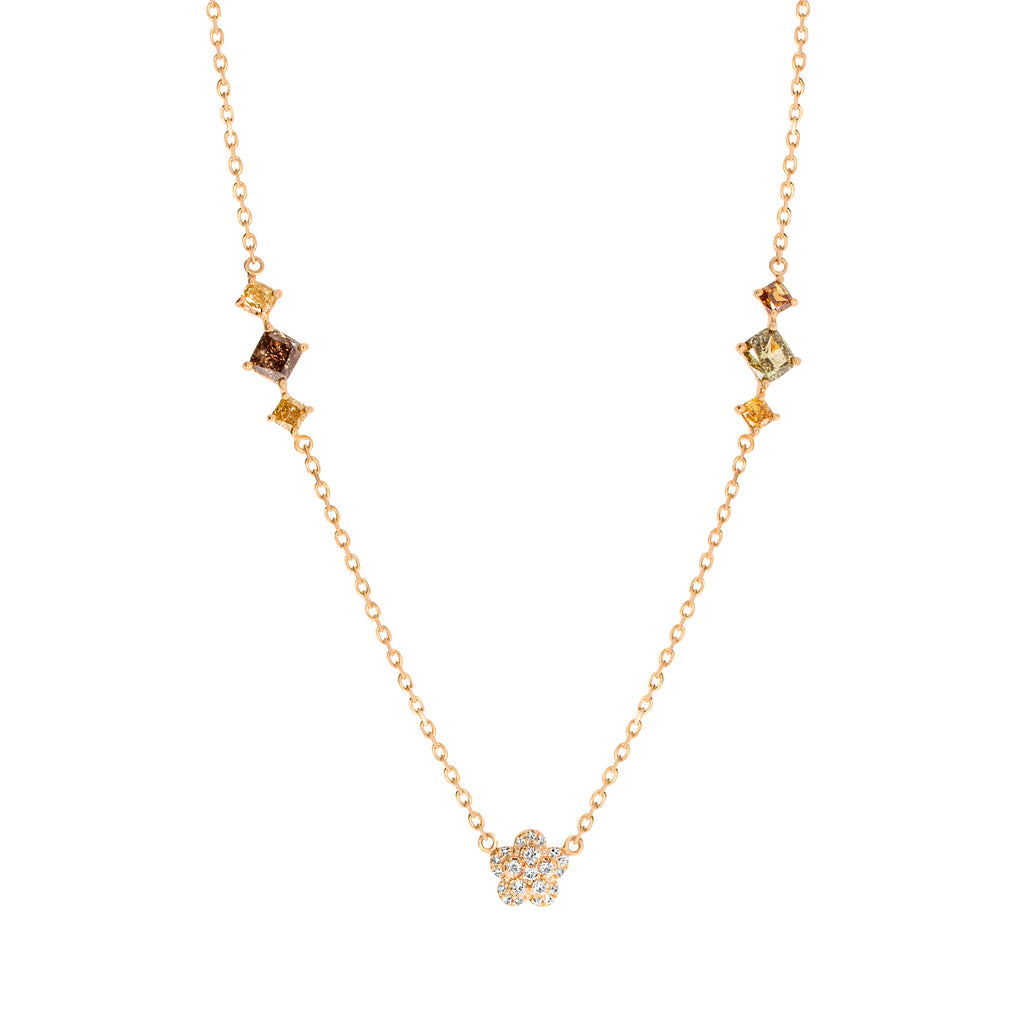 Rosea Peony Chain Necklace